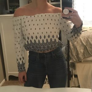 Off the shoulder crop top